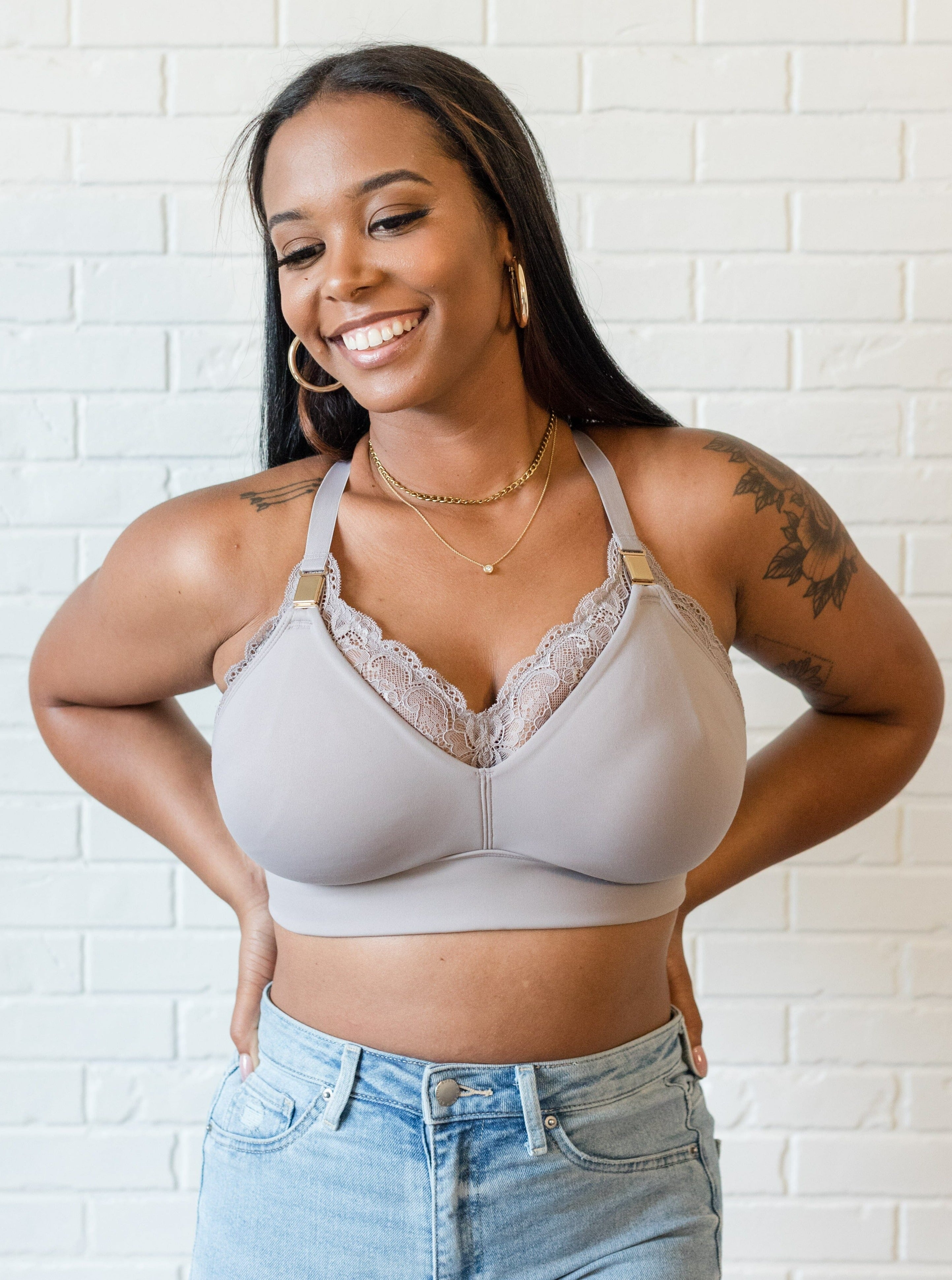 Booker Cotton Bras For Women Double Button Breastfeeding Gather